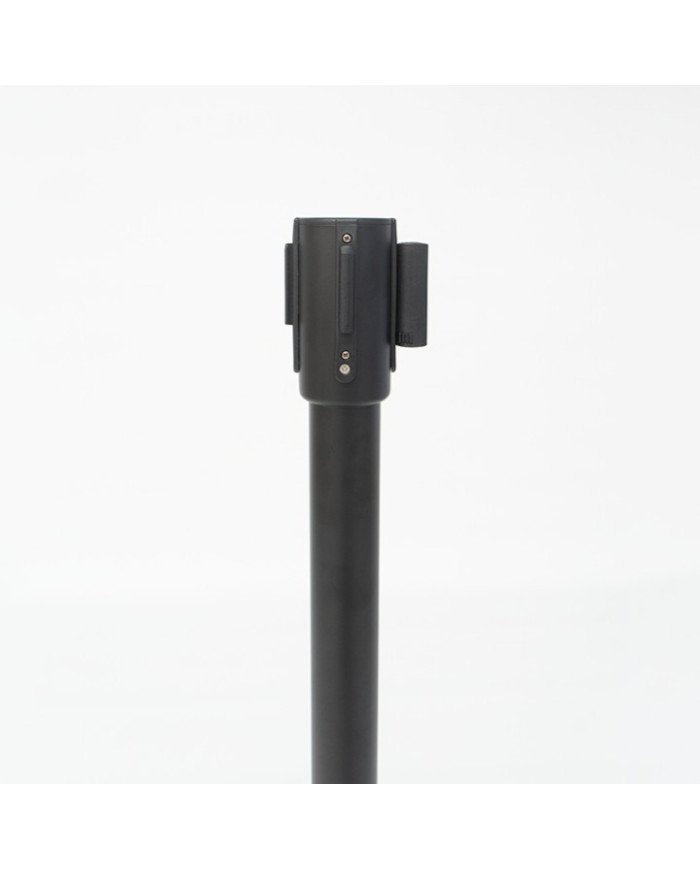 Poste Separador de Filas com fita 3mt - Preto