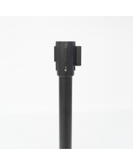 Poste Separador de Filas com fita 3mt - Preto