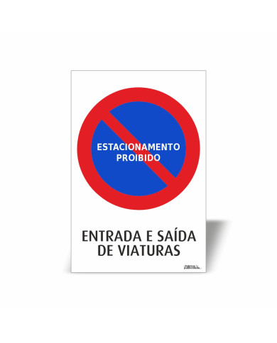 Placa Proibido Estacionar