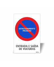 Placa Proibida a entrada a veículos não autorizados