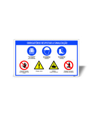 Placa Sinalética com Normas de Segurança - MOD003