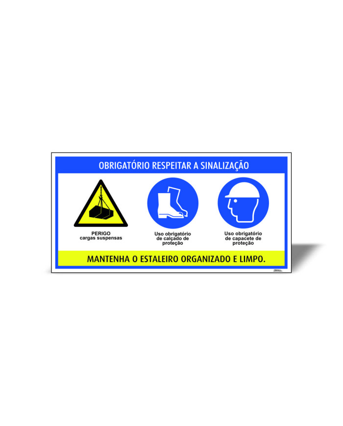 Placa Sinalética com Normas de Segurança - MOD004