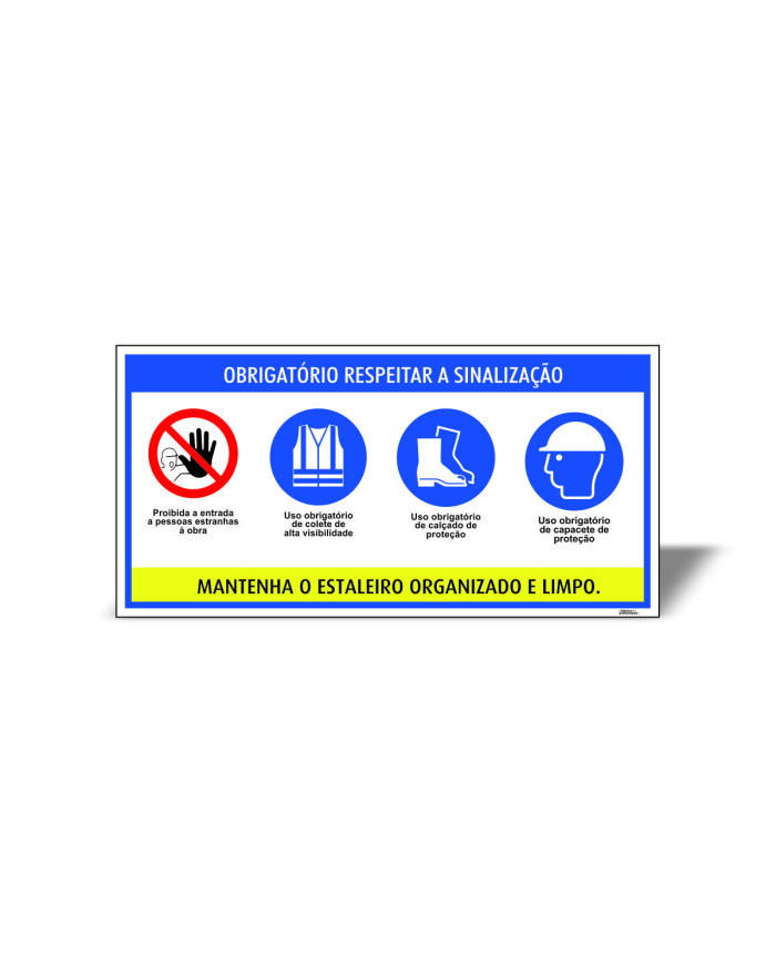 Placa Sinalética com Normas de Segurança - MOD005