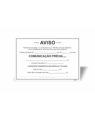 Placa de Aviso - Pedido de Licenciamento - MOD.1