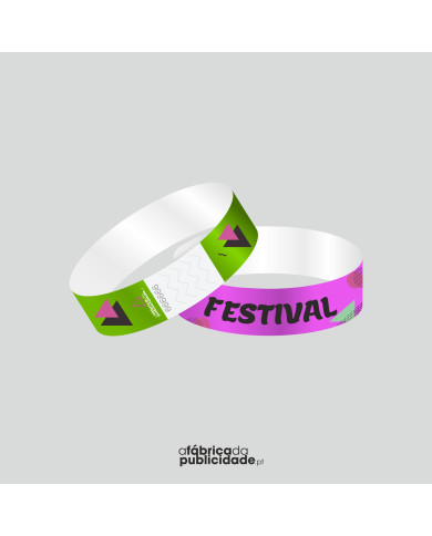 Pulseira de eventos 25mm Tyvec com impressão digital laser