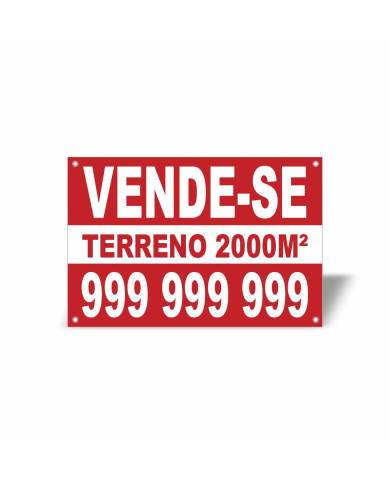 Placa informativa - VENDE-SE TERRENO