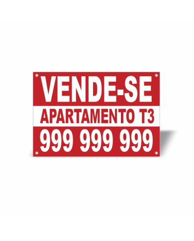 Placa informativa - VENDE-SE + TIPOLOGIA